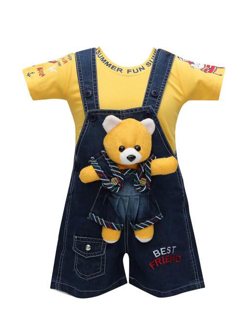 yellow cotton dungarees twin sets & jump suit - 14380919 - Very Small Image - 1