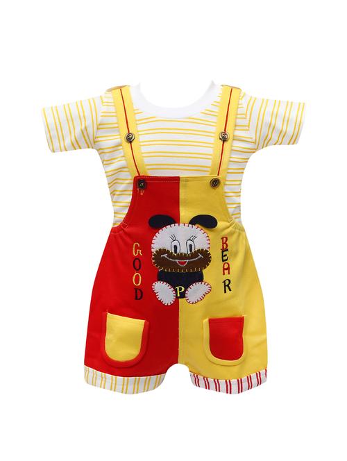 yellow cotton dungarees twin sets & jump suit - 14380937 - Very Small Image - 1