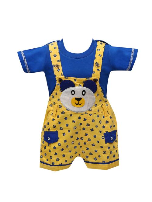 yellow cotton dungarees twin sets & jump suit - 14380940 - Very Small Image - 1
