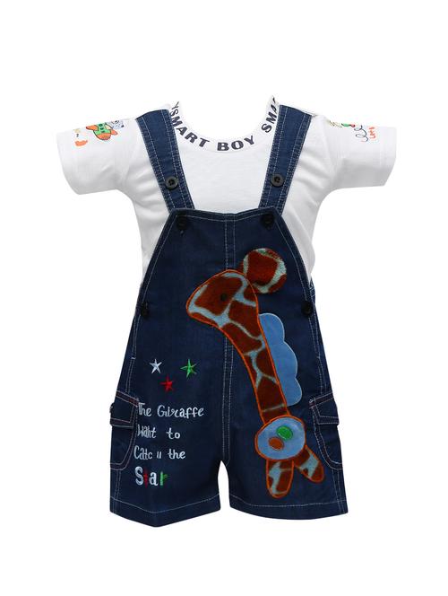 white cotton dungarees twin sets & jump suit - 14380943 - Very Small Image - 1