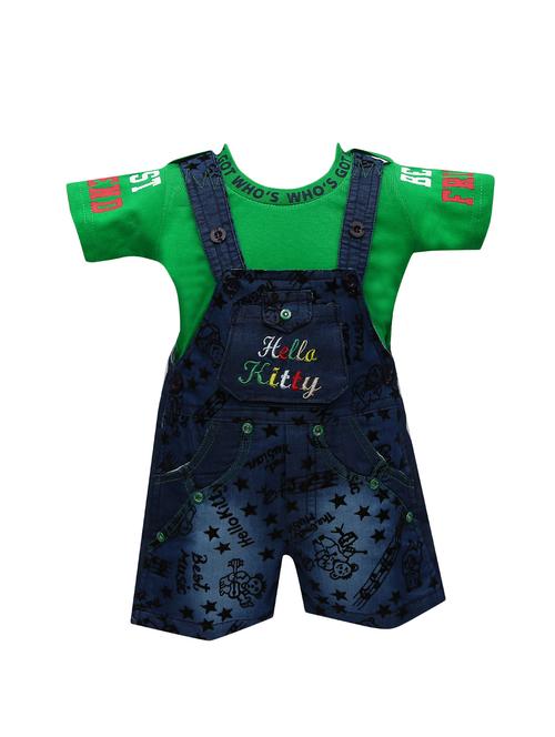 green cotton dungarees twin sets & jump suit - 14380947 - Very Small Image - 1