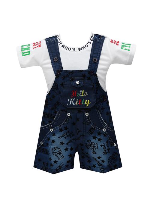 white cotton dungarees twin sets & jump suit - 14380949 - Very Small Image - 1