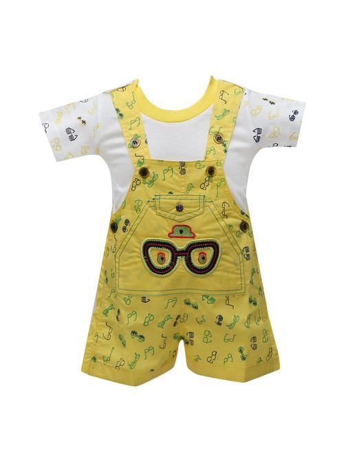 yellow cotton dungarees twin sets & jump suit - 14380955 - Very Small Image - 1
