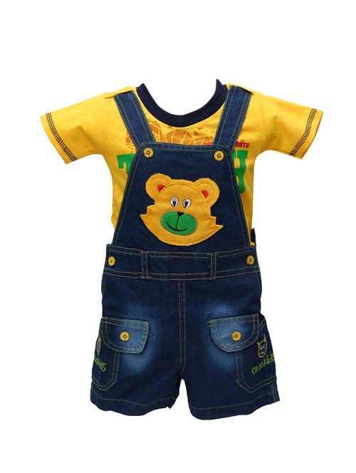 yellow cotton dungarees twin sets & jump suit - 14380967 - Very Small Image - 1