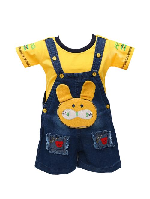 yellow cotton dungarees twin sets & jump suit - 14380970 - Very Small Image - 1