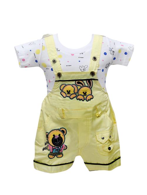 yellow cotton dungarees twin sets & jump suit - 14380973 - Very Small Image - 1