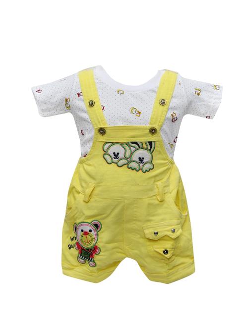 yellow cotton dungarees twin sets & jump suit - 14380979 - Very Small Image - 1