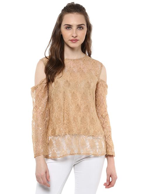 light brown lace regular top - 14381054 - Very Small Image - 1