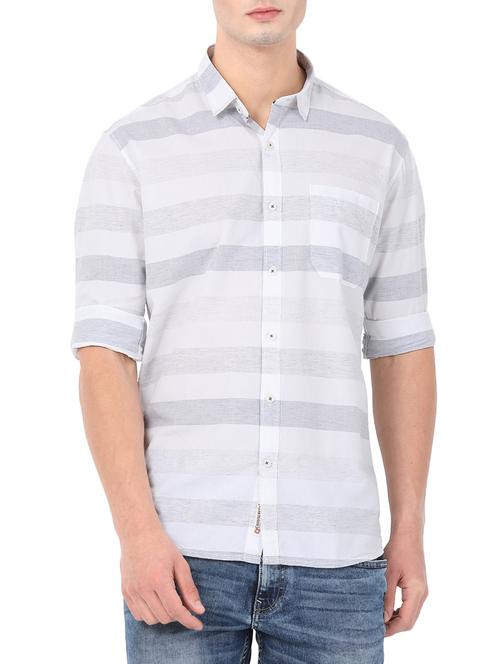 white cotton casual shirt - 14382970 - Very Small Image - 1