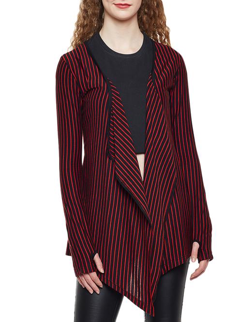 thumb hole detail asymmetric shrug - 14383997 - Very Small Image - 1