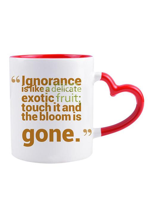 white ceramic "ignore" quote printed mug - 14384348 - Very Small Image - 1