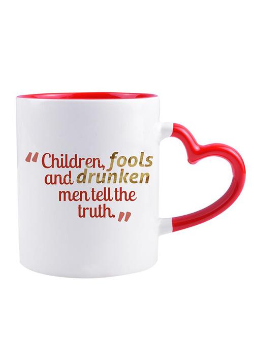white ceramic "simple quoted" printed mug - 14384368 - Very Small Image - 1