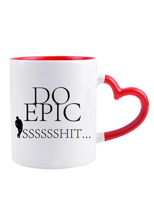 white ceramic "do epic" quoted printed mug - 14384383 - Very Small Image - 1