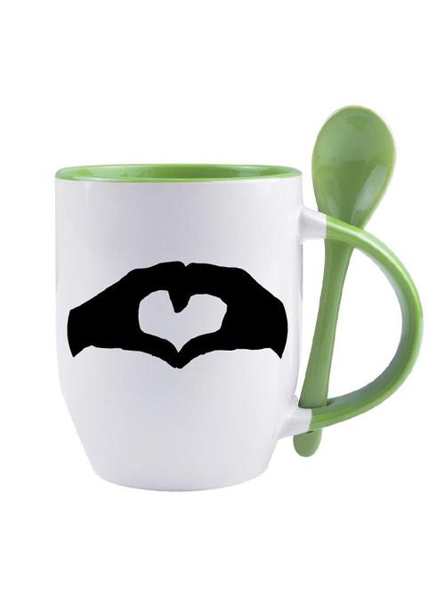 white ceramic heart printed mug - 14384426 - Very Small Image - 1