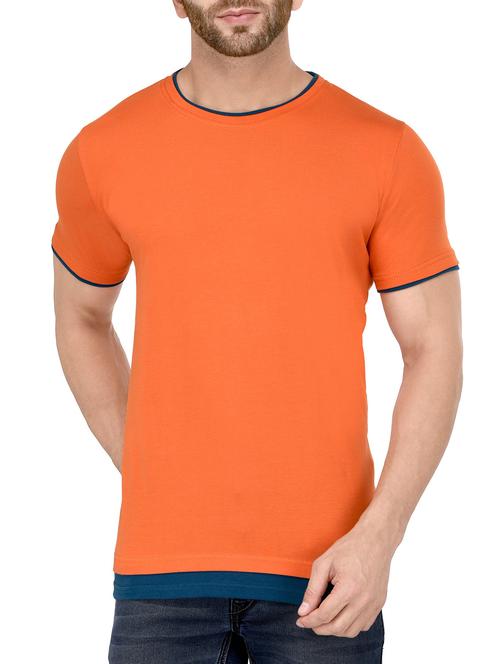 orange cotton t-shirt - 14384989 - Very Small Image - 1