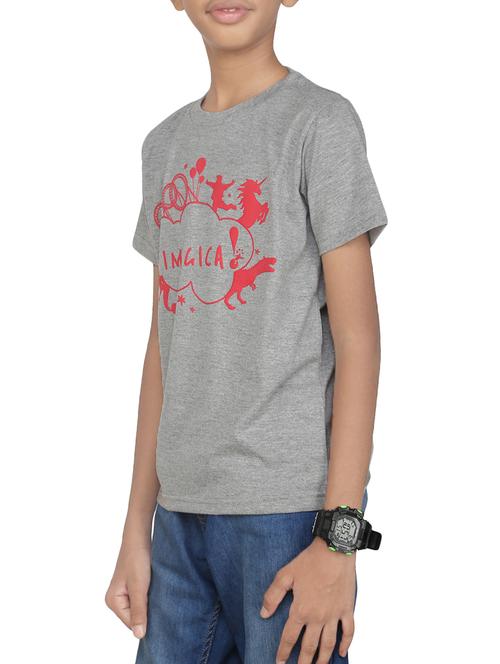 grey cotton blend tshirt - 14387459 - Very Small Image - 1