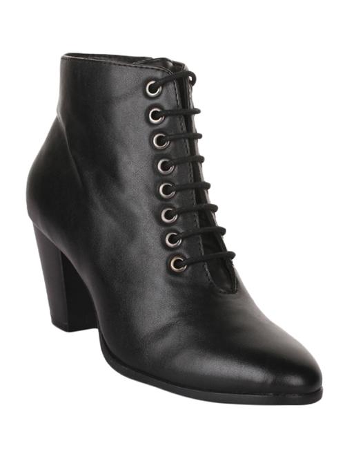 black faux leather ankle boot - 14388048 - Very Small Image - 1