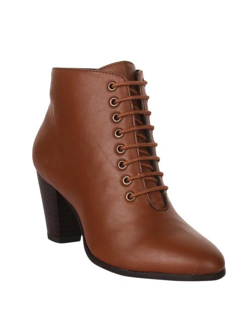 tan faux leather ankle boot - 14388049 - Very Small Image - 1