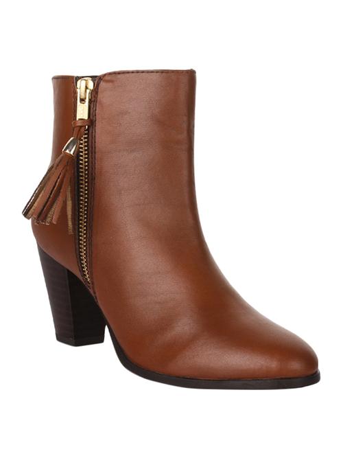 tan faux leather ankle boot - 14388055 - Very Small Image - 1