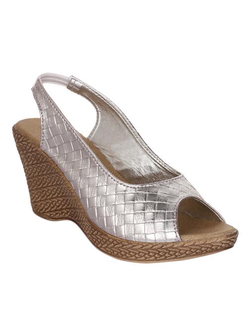 bruno manetti women silver synthetic leather wedges - 14388067 - Very Small Image - 1