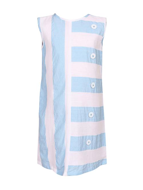 blue cotton frock - 14391352 - Very Small Image - 1