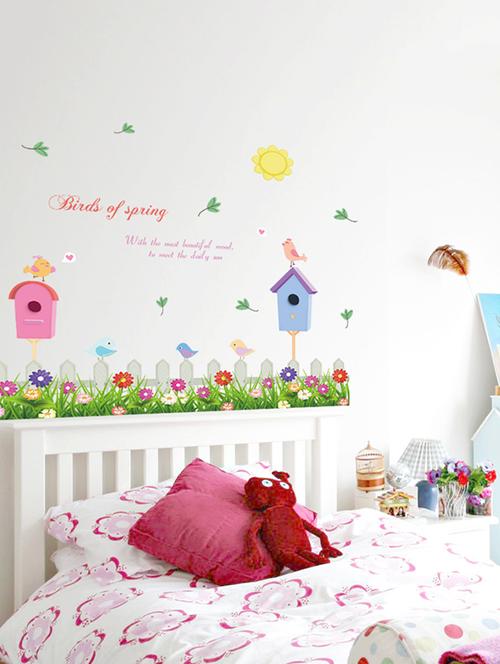 birds of spring theme wall stickers - 14391427 - Very Small Image - 1