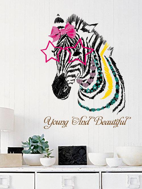 zebra young and beautiful 3d theme wall stickers - 14391439 - Very Small Image - 1