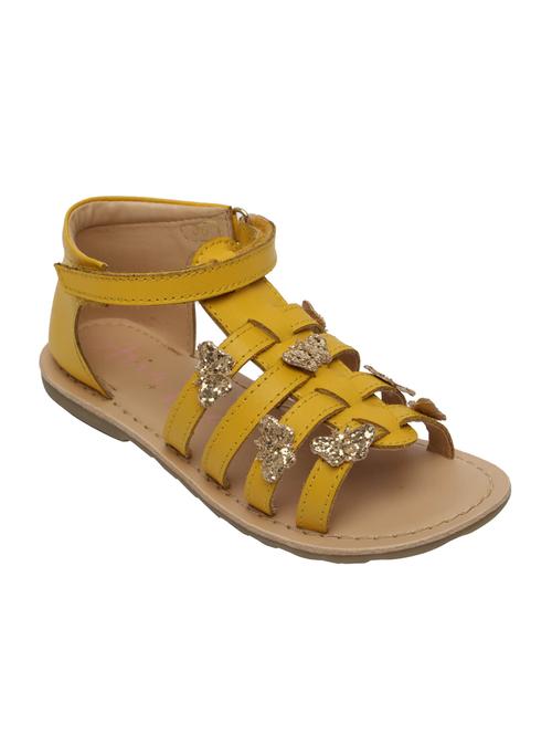 mustard embellished leather sandal - 14393391 - Very Small Image - 1