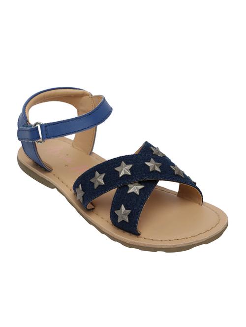 navy blue cutwork leather sandal - 14393397 - Very Small Image - 1