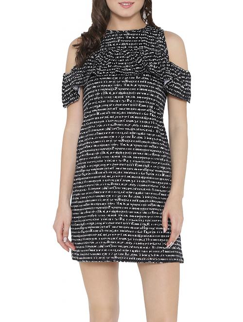 keyhole back cold shoulder shift dress - 14394128 - Very Small Image - 1