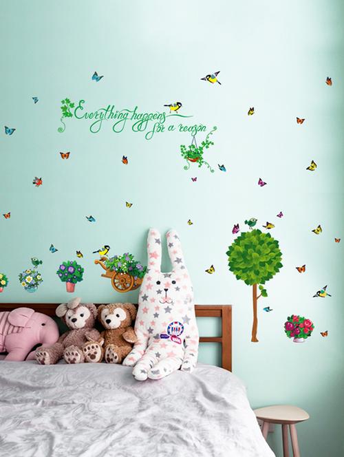 everything happens green garden theme wall stickers - 14394709 - Very Small Image - 1