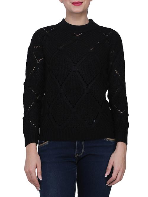 black woolen pullover - 14395033 - Very Small Image - 1