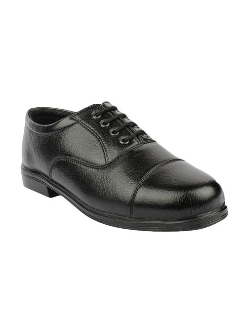 black leatherette lace-up oxford - 14396563 - Very Small Image - 1