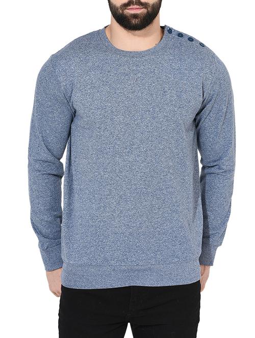 light blue cotton sweatshirt - 14397047 - Very Small Image - 1