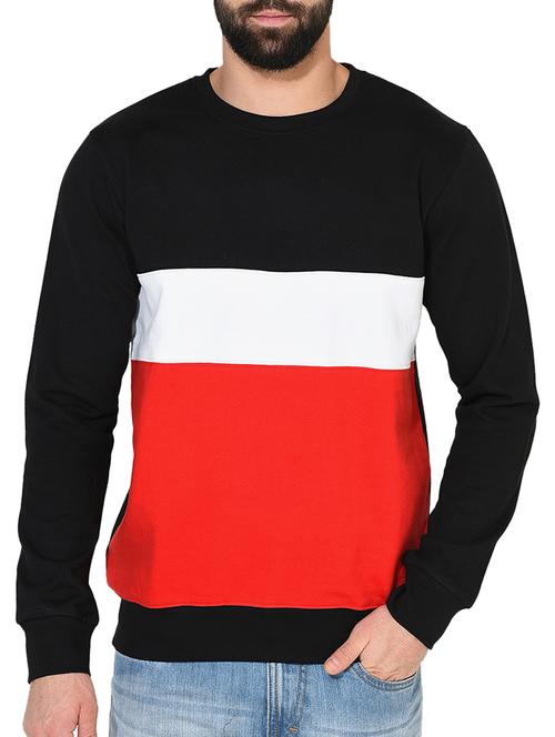 black cotton sweatshirt - 14397056 - Very Small Image - 1