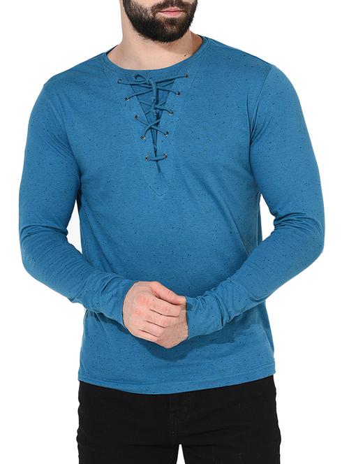 turquoise cotton t-shirt - 14397063 - Very Small Image - 1