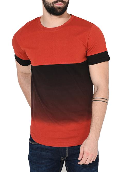 orange cotton ombre t-shirt - 14397085 - Very Small Image - 1
