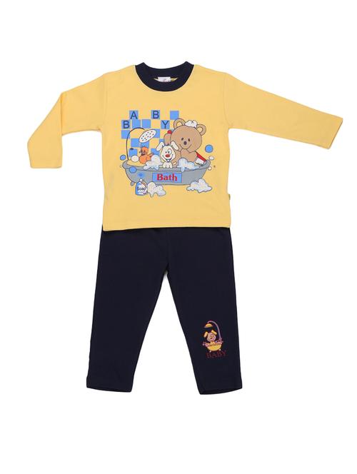 yellow cotton pyjama set nightwear - 14397389 - Very Small Image - 1