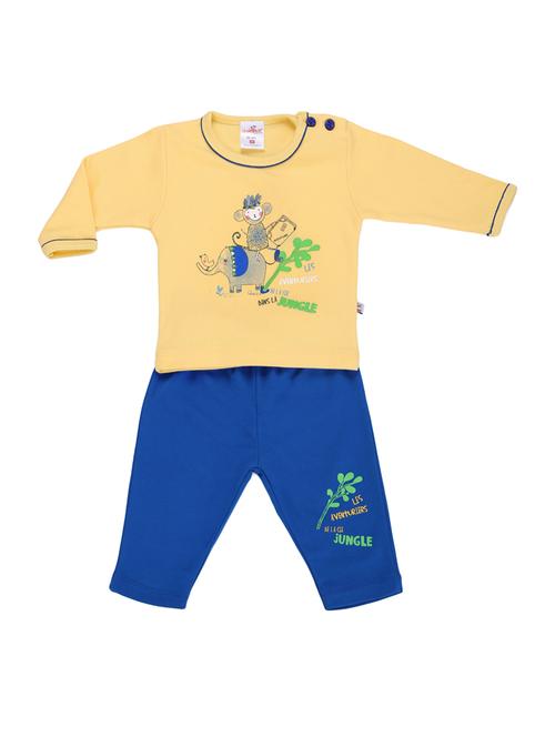 yellow cotton pyjama set nightwear - 14397400 - Very Small Image - 1