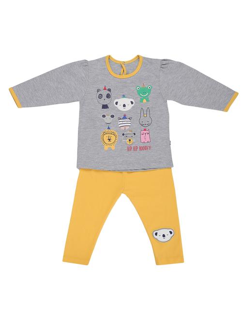 yellow cotton pyjama set - 14397417 - Very Small Image - 1