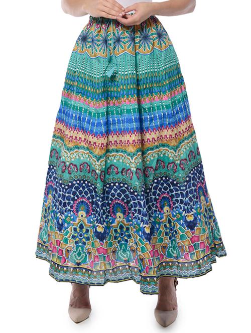 printed flared skirt - 14399666 - Very Small Image - 1
