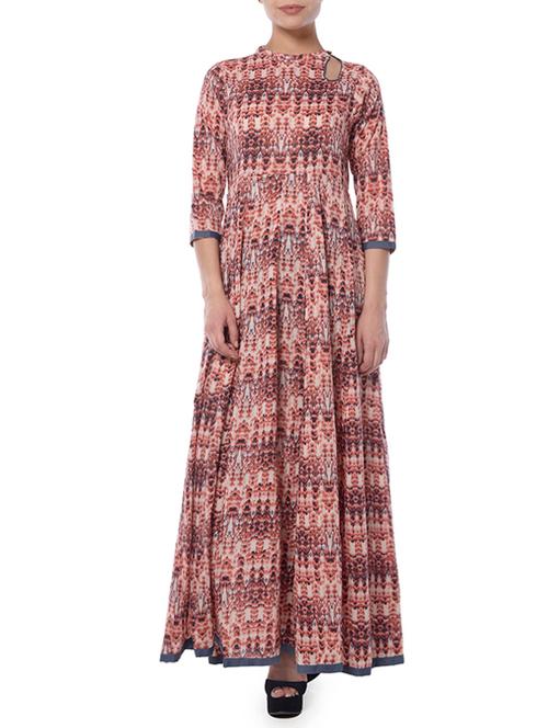 multicolored cotton fusion dress - 14399709 - Very Small Image - 1
