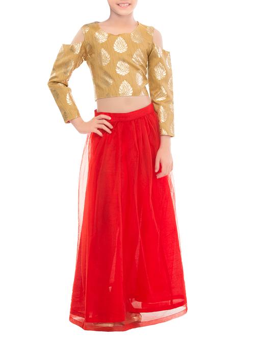 red net lehenga choli - 14399870 - Very Small Image - 1