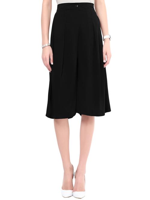 black crepe culottes capris - 14401525 - Very Small Image - 1