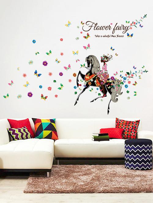 cortina hower fairy theme wall stickers - 14402165 - Very Small Image - 1