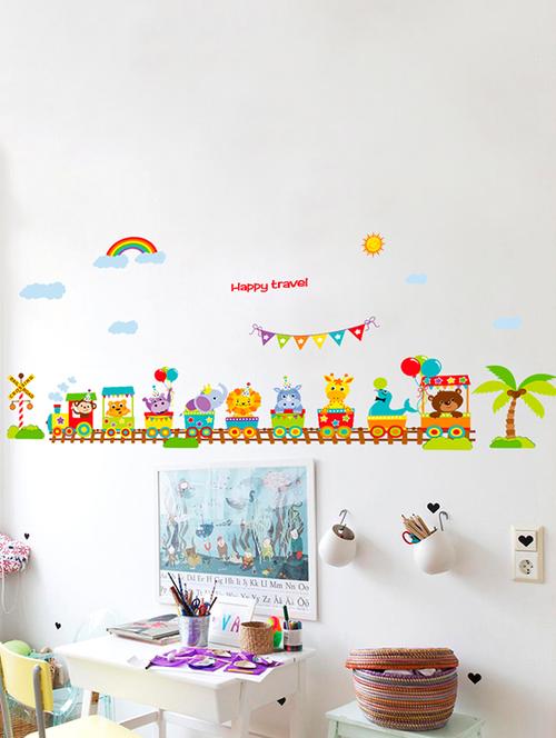 cortina happy travel kids theme wall stickers - 14402170 - Very Small Image - 1