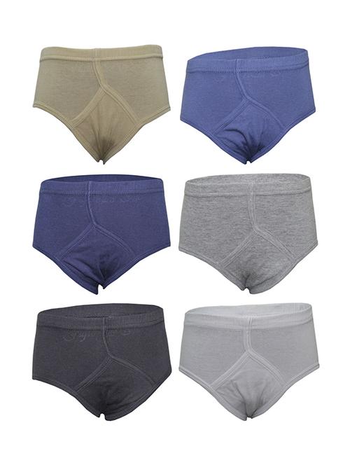 set of 6 multi colored cotton briefs - 14402226 - Very Small Image - 1