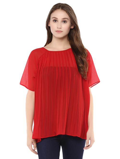 solid red regular top - 14402293 - Very Small Image - 1