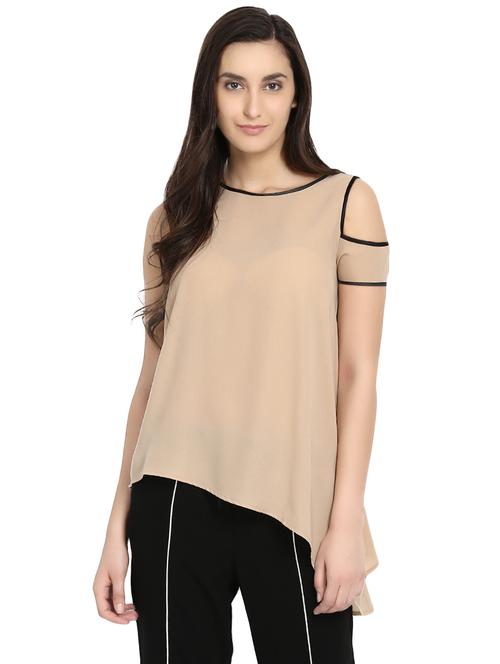 beige colored assymmetric top - 14402323 - Very Small Image - 1
