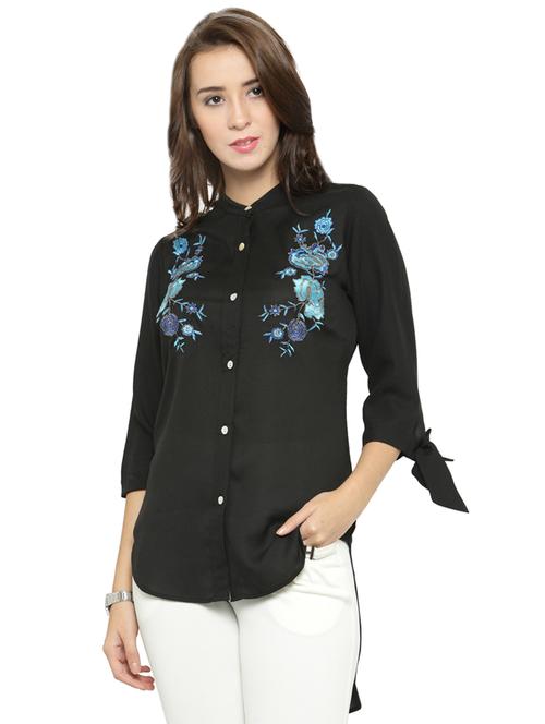 black embroidered shirt - 14402438 - Very Small Image - 1